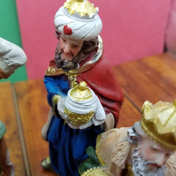 Christmas Nativity Scene Set Figures Polyresin Figurines Baby Jesus 11PCS SET - Picture 9 of 12